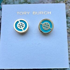 Tory Burch Gold and Turquoise Earrings